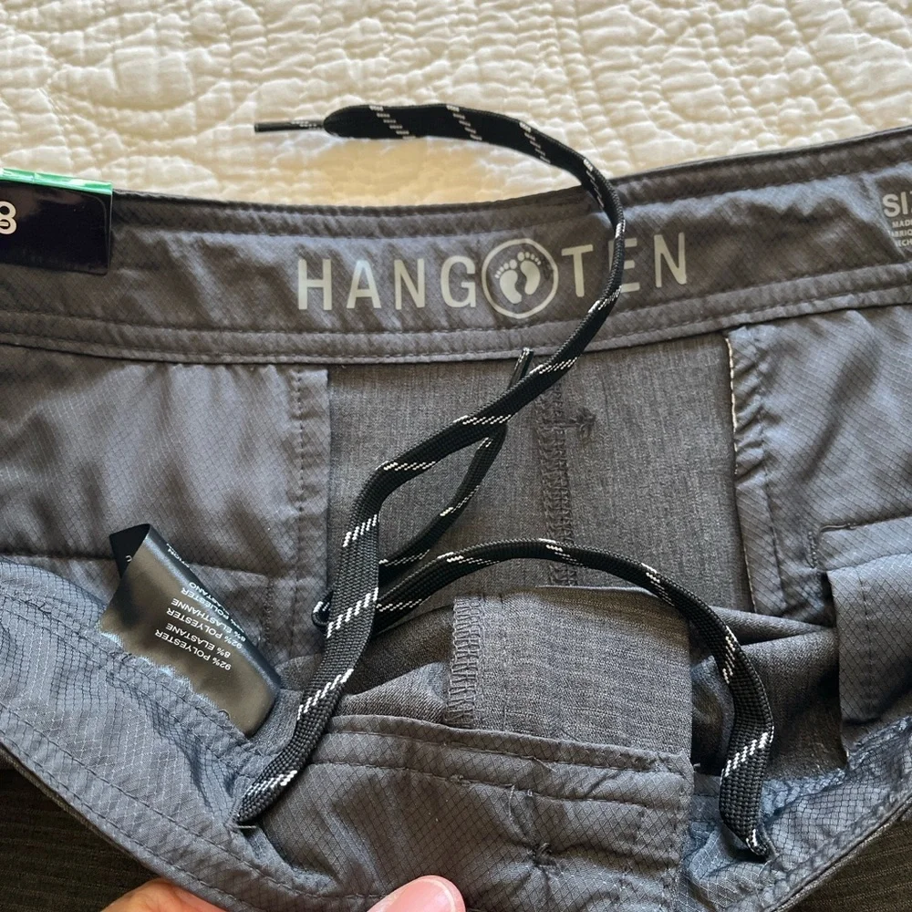 Hang Ten Hybrid Shorts Men's 38‎ Lightweight Quick Dry Stretch Gray